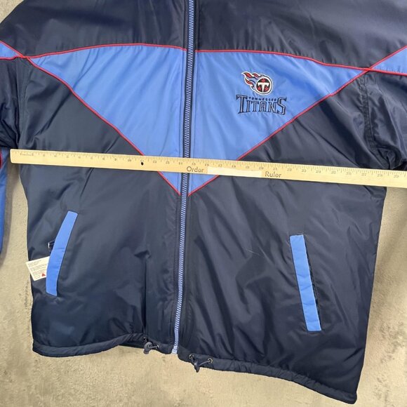 Vintage Tennessee Titans Jacket Mens 2XL NFL Football Unique Reversable Coat Y2K - Picture 8 of 16